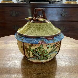 Tracy Porter The Marsh Collection Covered Tureen round dish 9.5” NEW